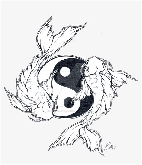 Yin Yang Drawing Design At Getdrawings Yin Yang Koi Fish Tattoo